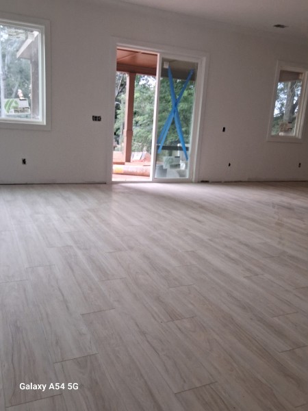 Living room luxury vinyl plank flooring